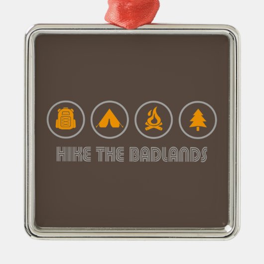 Hike the Badlands Metalen Ornament (Voorkant)