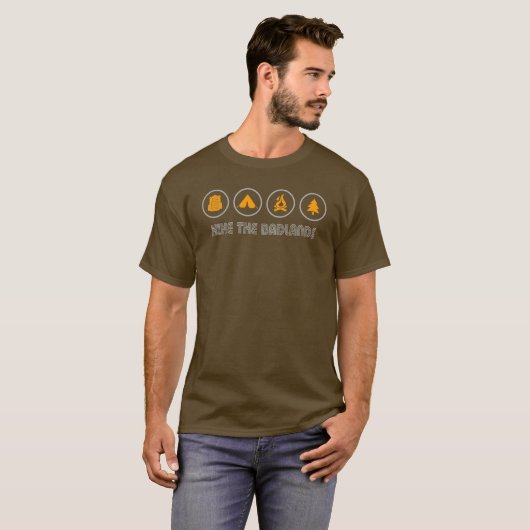 Hike the Badlands T-shirt (Voorkant volledig)