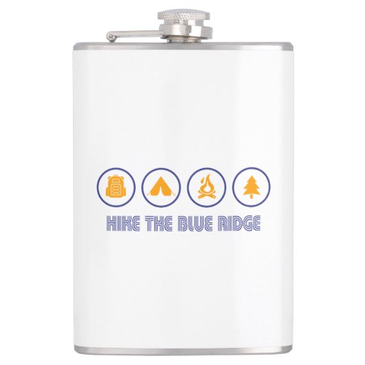 Hike the Blue Ridge Mountains Heupfles (Voorkant)