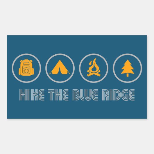 Hike the Blue Ridge Mountains Rechthoekige Sticker (Voorkant)