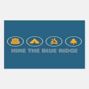 Hike the Blue Ridge Mountains Rechthoekige Sticker