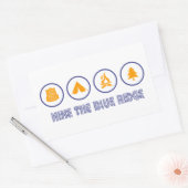 Hike the Blue Ridge Mountains Rechthoekige Sticker (Envelop)