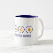 Hike the Blue Ridge Mountains Tweekleurige Koffiemok (Voorkant rechts)