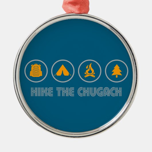 Hike The Chugach Mountains Alaska Metalen Ornament (Voorkant)