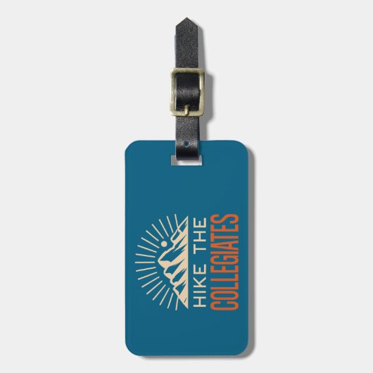 Hike The Collegiate Mountains Sunburst Bagagelabel (Voorkant verticaal)