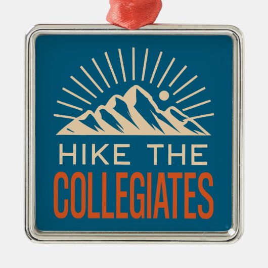 Hike The Collegiate Mountains Sunburst Metalen Ornament (Voorkant)