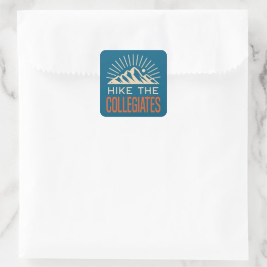 Hike The Collegiate Mountains Sunburst Vierkante Sticker (Tas)