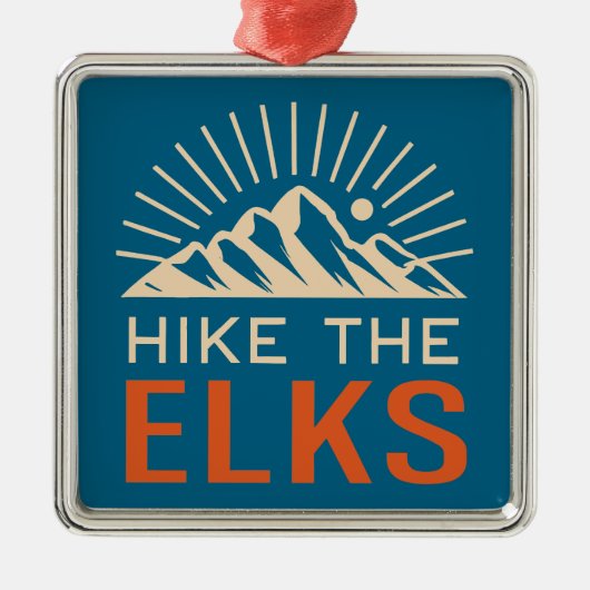 Hike The Elk Mountains Sunburst Metalen Ornament (Voorkant)