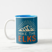 Hike The Elk Mountains Sunburst Tweekleurige Koffiemok (Links)