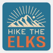 Hike The Elk Mountains Sunburst Vierkante Sticker (Voorkant)