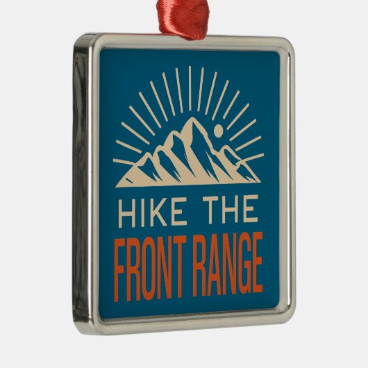 Hike The Front Range Sunburst Metalen Ornament (Rechts)