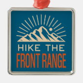 Hike The Front Range Sunburst Metalen Ornament (Voorkant)