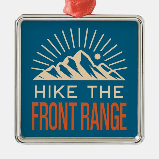 Hike The Front Range Sunburst Metalen Ornament (Voorkant)