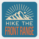 Hike The Front Range Sunburst Vierkante Sticker (Voorkant)