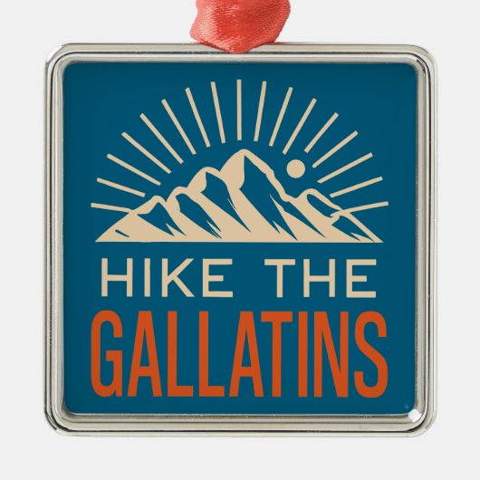 Hike The Gallatin Mountains Sunburst Metalen Ornament (Voorkant)