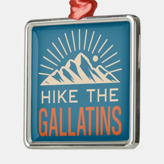 Hike The Gallatin Mountains Sunburst Metalen Ornament (Links)