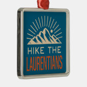 Hike The Laurentian Mountains Quebec Sunburst Metalen Ornament (Rechts)