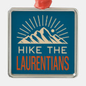 Hike The Laurentian Mountains Quebec Sunburst Metalen Ornament (Voorkant)