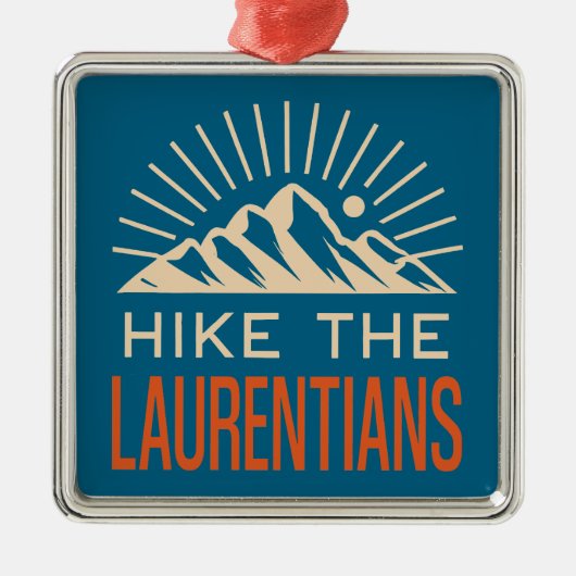 Hike The Laurentian Mountains Quebec Sunburst Metalen Ornament (Voorkant)
