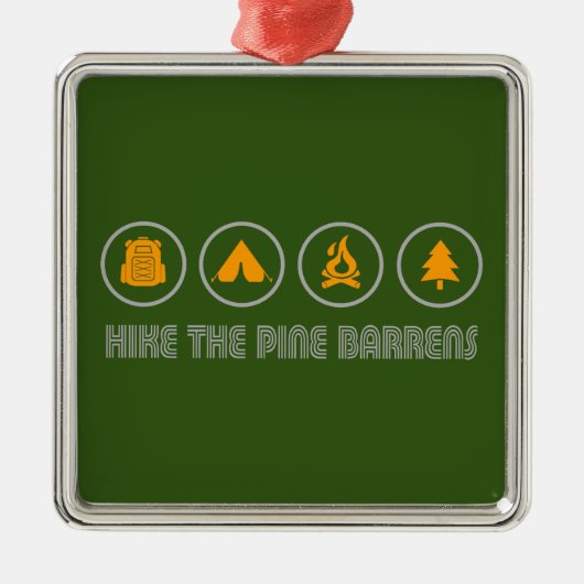 Hike The Pine Barrens New Jersey Metalen Ornament (Voorkant)