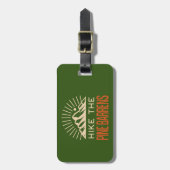 Hike The Pine Barrens New Jersey Sunburst Bagagelabel (Voorkant verticaal)