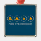 Hike the Poconos Metalen Ornament (Voorkant)