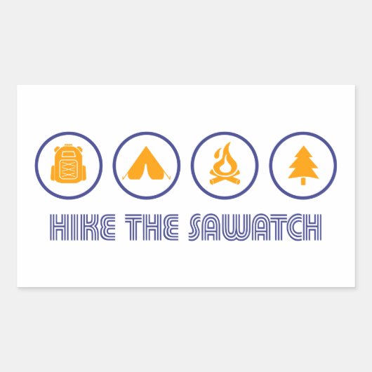 Hike the Sawatch Range Colorado Rechthoekige Sticker (Voorkant)