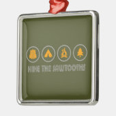 Hike the Sawtooths Idaho Metalen Ornament (Links)