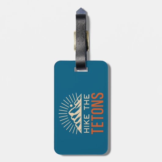 Hike The Tetons Sunburst Bagagelabel (Achterkant verticaal)