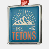 Hike The Tetons Sunburst Metalen Ornament (Links)