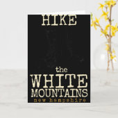 Hike The White Mountains , New Hampshire Tee Kaart (Gele Bloem)