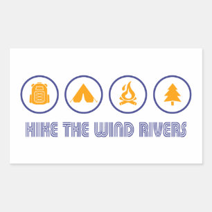 Hike the Wind River Mountain Range Rechthoekige Sticker