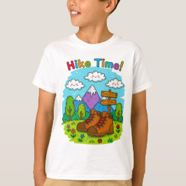 Hike Time Kids Krijtjes Avontuur Kunst T-shirt