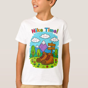Hike Time Kids Krijtjes Avontuur Kunst T-shirt