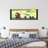 Hike van de bruine Beer familie Canvas Afdruk (Insitu (Slaapkamer))