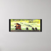 Hike van de bruine Beer familie Canvas Afdruk (Voorkant)