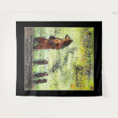 Hike van de bruine Beer familie Wandkleed (Voorkant (horizontaal))