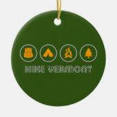 Hike Vermont Keramisch Ornament (Voorkant)