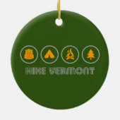 Hike Vermont Keramisch Ornament (Achterkant)