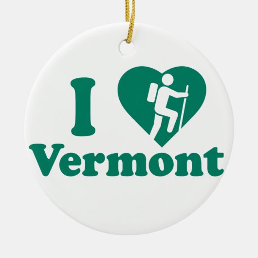 Hike Vermont Keramisch Ornament (Voorkant)