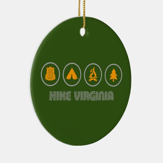 Hike Virginia Keramisch Ornament (Rechts)