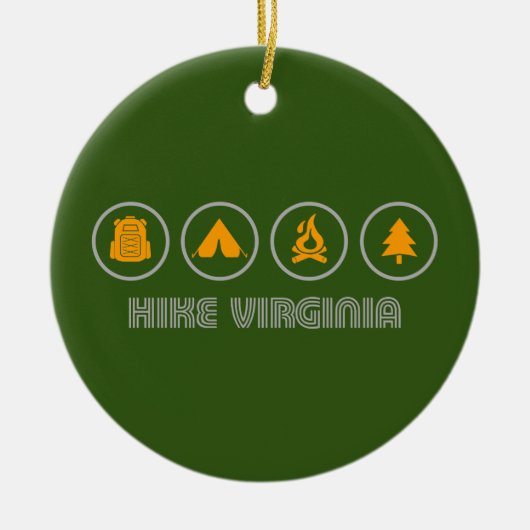 Hike Virginia Keramisch Ornament (Voorkant)