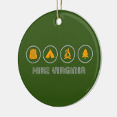 Hike Virginia Keramisch Ornament (Links)