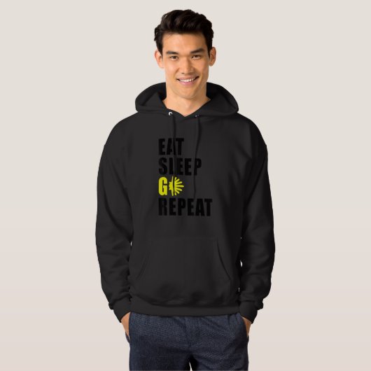 Hike Walk Camino de Santiago de Compostela James W Hoodie (Voorkant volledig)