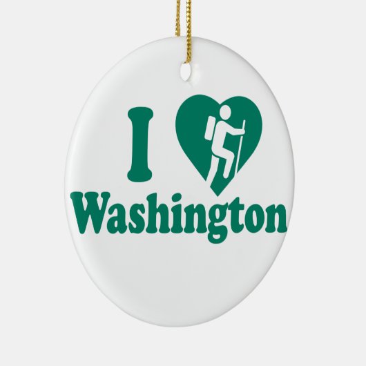 Hike Washington Keramisch Ornament (Rechts)