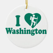 Hike Washington Keramisch Ornament (Voorkant)