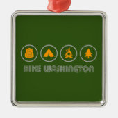 Hike Washington Metalen Ornament (Voorkant)