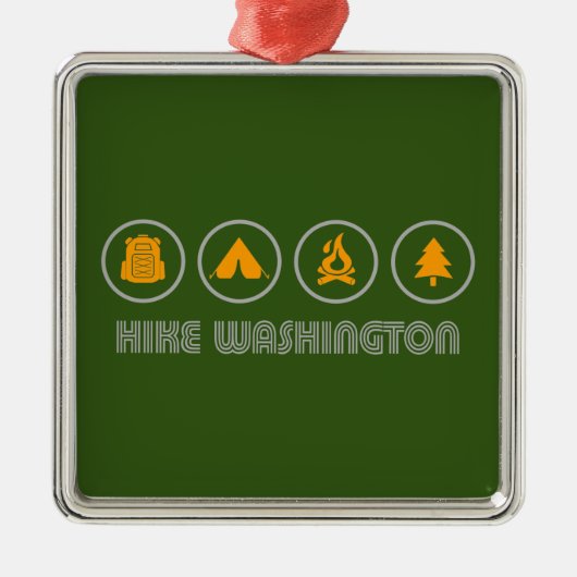 Hike Washington Metalen Ornament (Voorkant)
