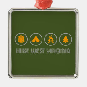 Hike West Virginia Metalen Ornament