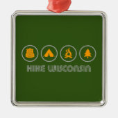 Hike Wisconsin Metalen Ornament (Voorkant)